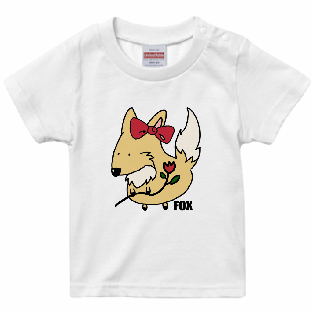 きつねベビーTシャツ「BABY」