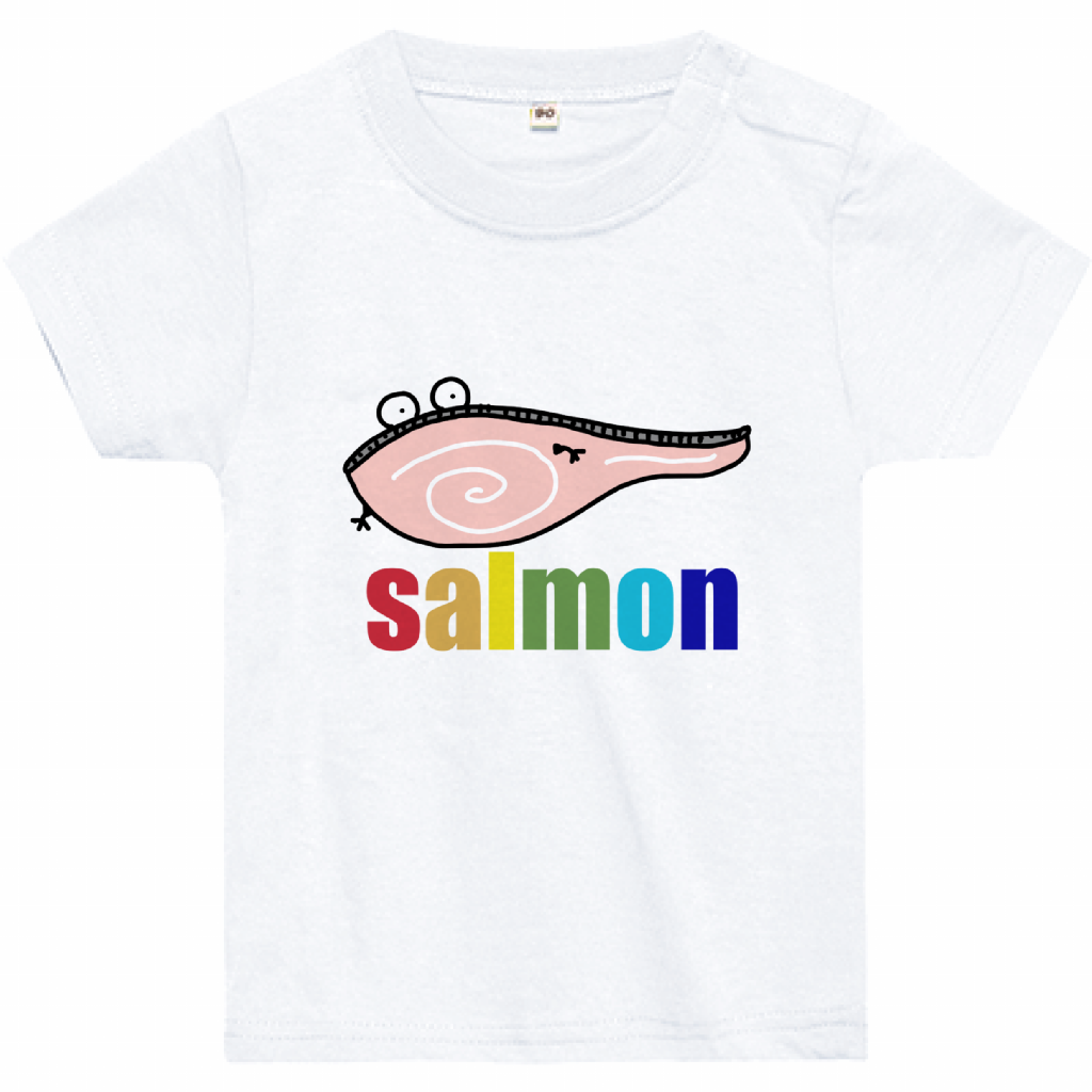 サーモンベビーTシャツ「BABY」
