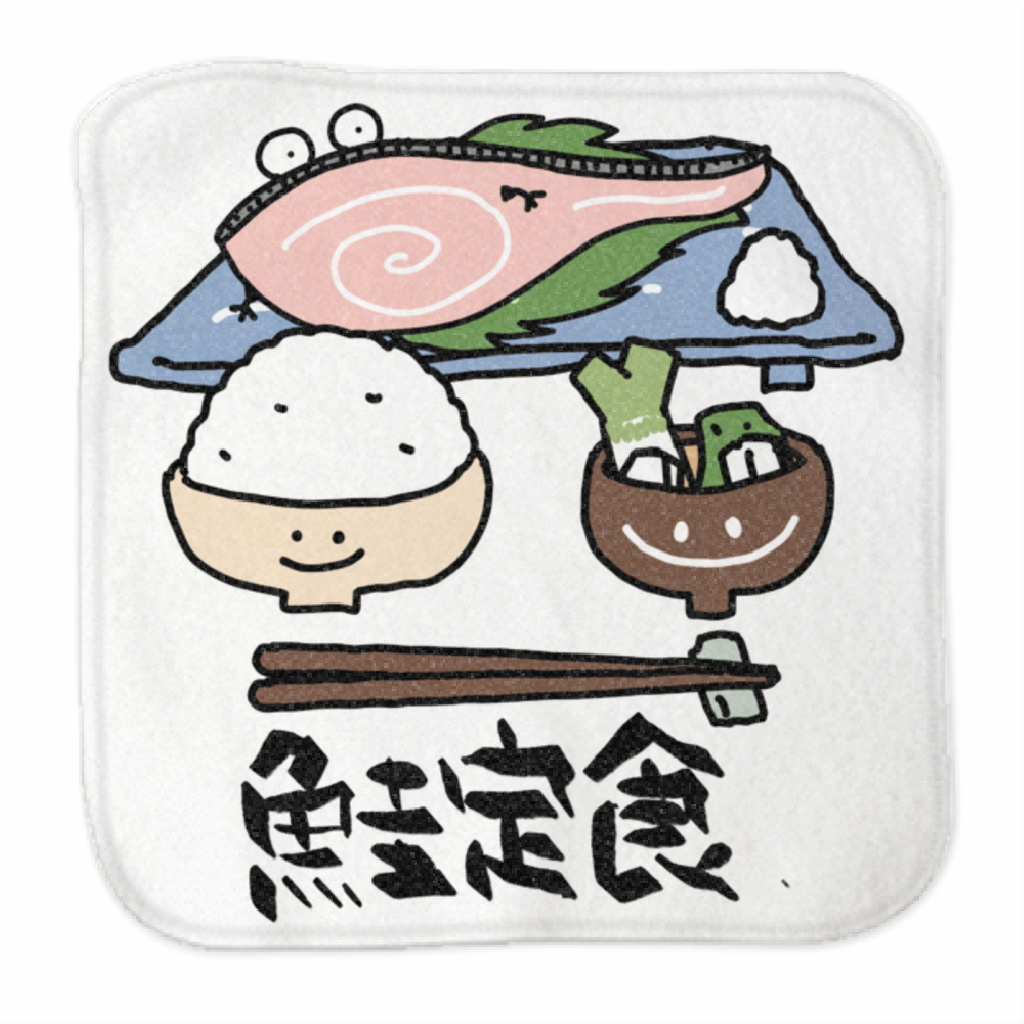 鮭定食ミニタオル「ITEM」